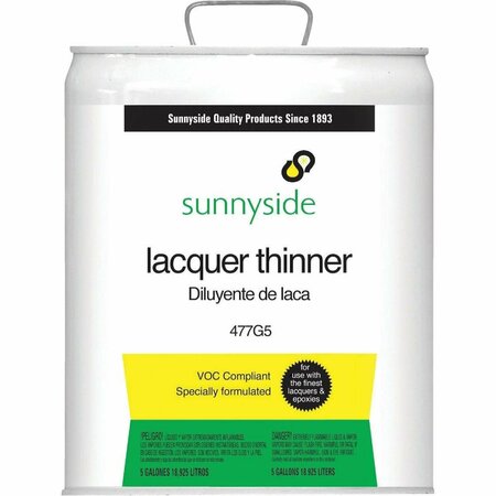 SUNNYSIDE Low VOC Lacquer Thinner, 5 Gallon 477G5